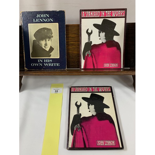 33 - A Spaniard in the Works - John Lennon First Edition Hardback 1965 Plus a further reprint copy and In... 