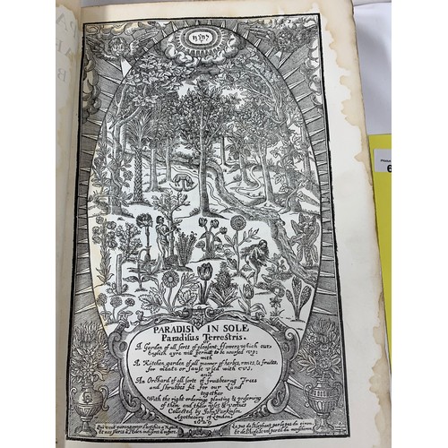 69 - Paradisi in Sole Paradisus Terrestris. Faithfully Reprinted from the Edition of 1629. Very Large vol... 