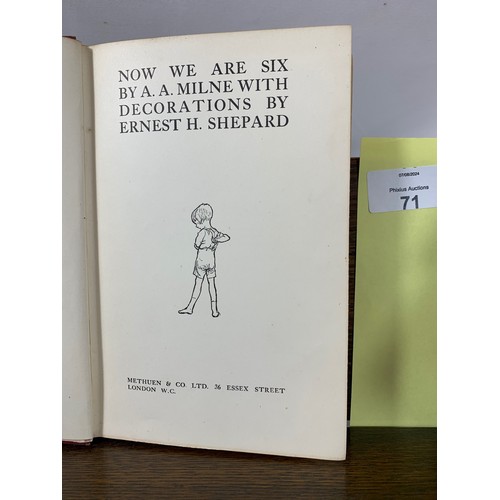 71 - A. A Milne - Now We Are Six - First Edition 1927. Hardcover. Condition: Very Good. No Jacket. 1st Ed... 