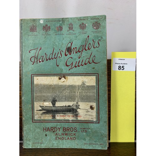 85 - Hardy's Angler's Guide 1937.55th Edition. 419pp. Octavo in original illustrated wrappers with colour... 