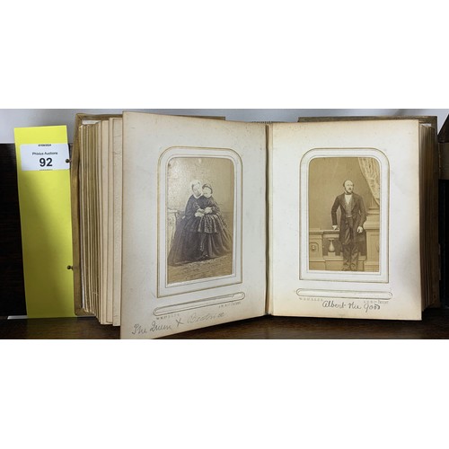 92 - Mid 19th Century Photo Album including Royalty and High Society Families.From an estate of one of th... 