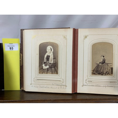 93 - Mid 19th Century Photo Album of High Society Families inc Author Charles Kingsley etc.From an estate... 