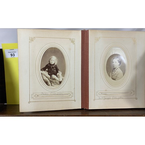 93 - Mid 19th Century Photo Album of High Society Families inc Author Charles Kingsley etc.From an estate... 