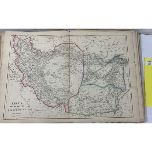 49 - Large Antique Atlases in Poor condition but containing superb vintage maps - 1900 and before.The fol... 