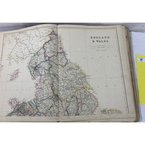 49 - Large Antique Atlases in Poor condition but containing superb vintage maps - 1900 and before.The fol... 