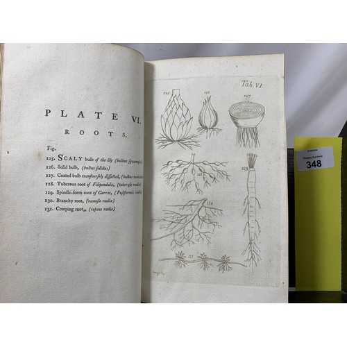 348 - A System of Vegetables according to their classe... Prof. Linneus 2 Vols Leather 1783.2 Leather-boun... 