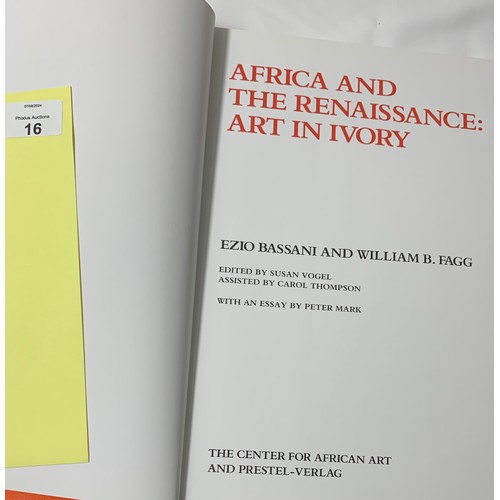 16 - 2 Books on African Art - Africa and the Renaissance - Art in Ivory & Art/ artefact - Two Stunnin... 