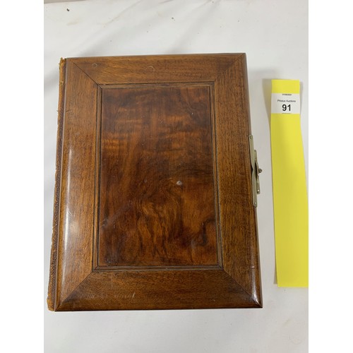 91 - Mid 19th Century Photo Album of Families in beautifully preserved wooden boarded album.Unusual to fi... 