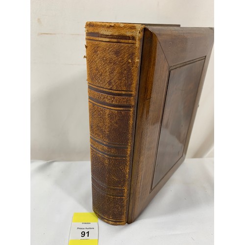 91 - Mid 19th Century Photo Album of Families in beautifully preserved wooden boarded album.Unusual to fi... 