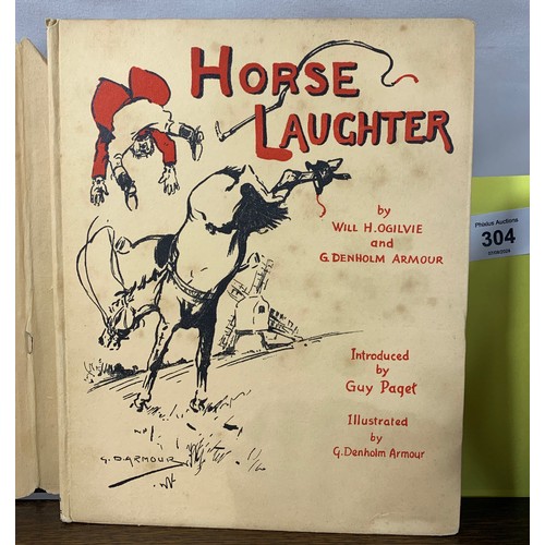 304 - Horse Laughter - Will H Ogilvie & G Denholm Armour. Illustrated. 1938 First Edition.Hardback. Co... 