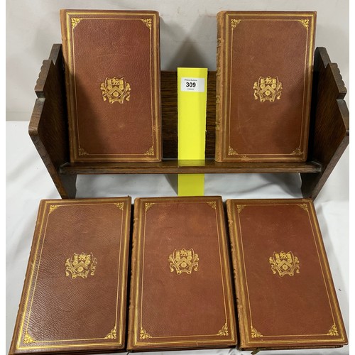 309 - The Whole Works of ...Robert Leighton Full leather. 5 Volumes - Vols 1 - 4 1830. Vol 5 1828 (Rebound... 