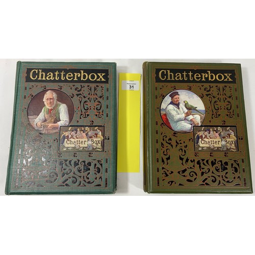 31 - 2 Antique 'Chatterbox' Annuals (1909/1910)  in Good condition. Both volumes are in good condition wi... 