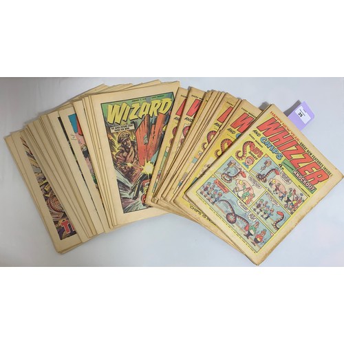 25 - 18 Vintage WHIZZER AND CHIPS Comics - Jan - May 1974. Mostly consecutive & 25 Vintage WIZARD Com... 