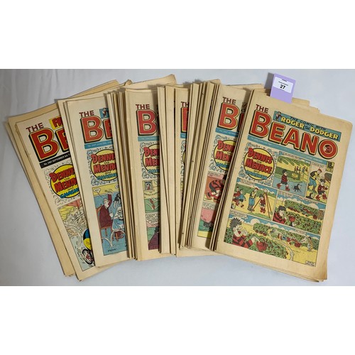 27 - 37 Vintage THE BEANO Comic - June - Dec 1987 and  Jan - Oct 1988. Some consecutive.All clean with li... 