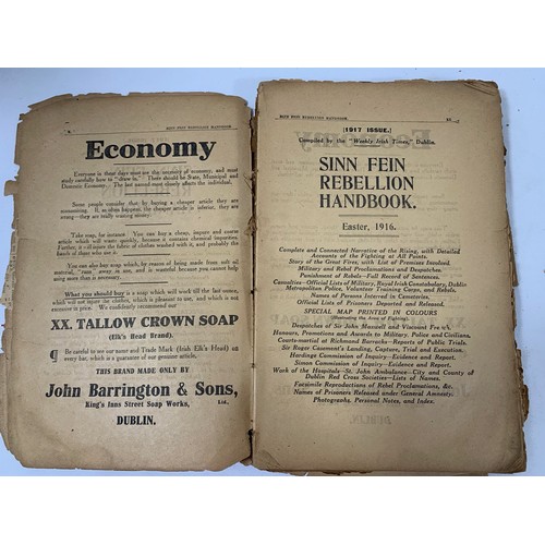 51 - Collapsed Irish Rebellion 1916 Sinn Féin Rebellion Handbook (Rare) 1917 Issue. Low estimate based on... 