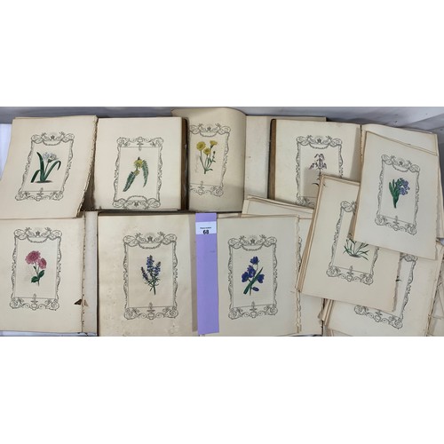 68 - 6 Volumes 'The Botanic Garden' by B Maund (1820's - 30's) Each containing numerous hand finished col... 