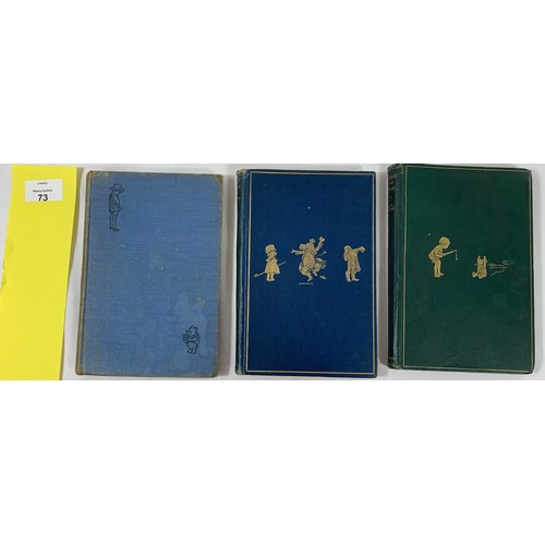 73 - A.A. Milne x 3. Winnie The Pooh 2nd Ed. 1926, When We Were Very Young 3rd Ed 1924 & Now We Are S... 