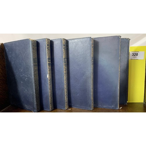 320 - 6 Volumes - The Plays of Bernard Shaw Pocket Editions c. 1927 . Blue soft leather. Gilt cover signat... 