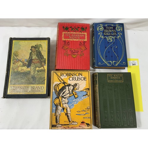 341 - Collection of Vintage Children's Classics, reprinted in new editions with illustrations.Treasure Isl... 