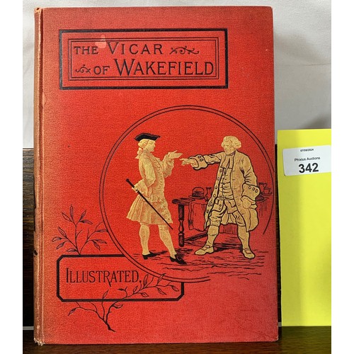 342 - The Vicar of Wakefield - Illustrated - Published by Cassell & Company c. 1889.Red cloth with gil... 