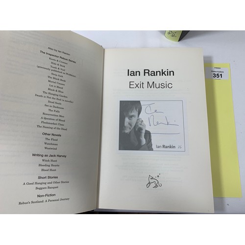 351 - Ian Rankin - 2 First Edition Hardbacks including Signed 'Exit Music'.Exit Music - Signed First Editi... 