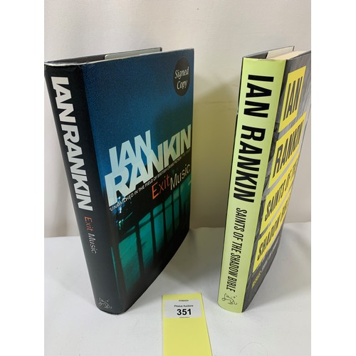 351 - Ian Rankin - 2 First Edition Hardbacks including Signed 'Exit Music'.Exit Music - Signed First Editi... 