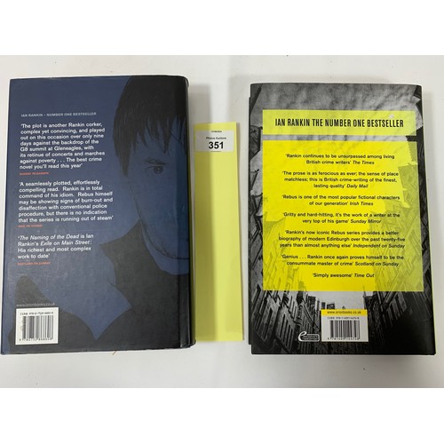 351 - Ian Rankin - 2 First Edition Hardbacks including Signed 'Exit Music'.Exit Music - Signed First Editi... 