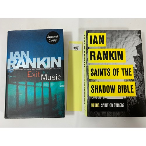 351 - Ian Rankin - 2 First Edition Hardbacks including Signed 'Exit Music'.Exit Music - Signed First Editi... 