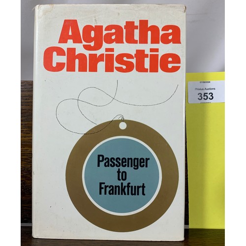 353 - AGATHA CHRISTIE Passenger to Frankfurt 1970 FIRST EDITION HB.Cloth. Condition: Book - Very Good. Dus... 