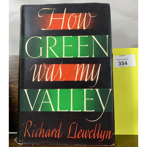 354 - How Green Was My Valley - Richard Llewellyn First Edition Hardback 1939.Condition: Very Good. Dust J... 