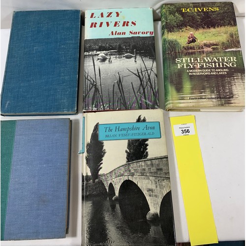 356 - Collection of Books on Fishing and Rivers.T. C Ivens Still Water Fly Fishing, Good dust jacket with ... 