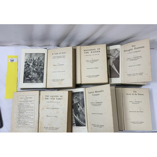 359 - Percy F Westerman - 6 Pictorial Board Naval Adventure Hardbacks - c.1920's.All titles as shown. Gene... 