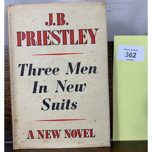 362 - Three Men in New Suits - J. B. Priestley - Published by William Heinemann Ltd., London and Toronto, ... 