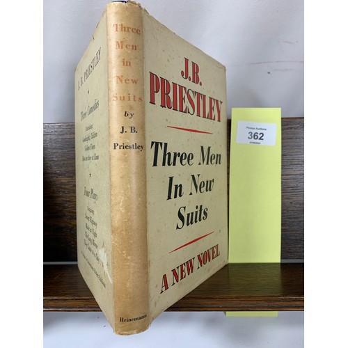 362 - Three Men in New Suits - J. B. Priestley - Published by William Heinemann Ltd., London and Toronto, ... 