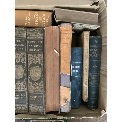 384 - Vary Large Collection of Antique and Vintage Books in several boxes.Large quantity, mostly 19th and ... 