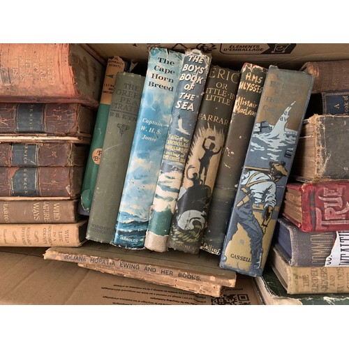 384 - Vary Large Collection of Antique and Vintage Books in several boxes.Large quantity, mostly 19th and ... 