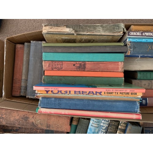 384 - Vary Large Collection of Antique and Vintage Books in several boxes.Large quantity, mostly 19th and ... 