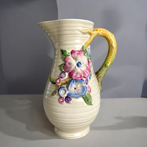 54 - Art Deco Clarice Cliff 'My garden' Jug.Hand painted. Shape 716.Height - 20cm