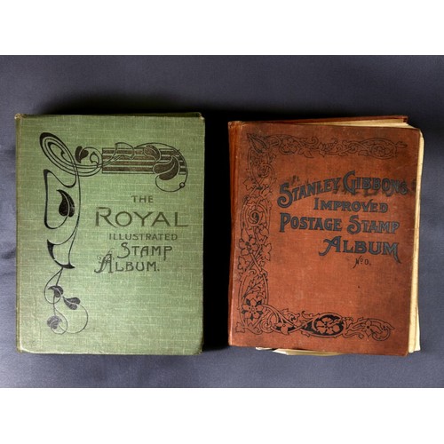 484 - Two vintage stamp albums.