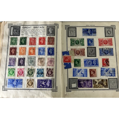 484 - Two vintage stamp albums.