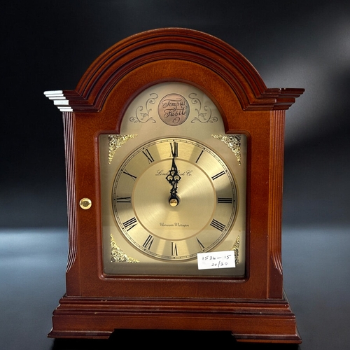 120 - Tempus Fugit Westminster chime mantle clock.Battery movement.