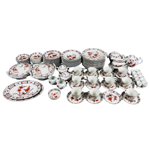 194 - Large Imari Dinner Service Set, hand painted