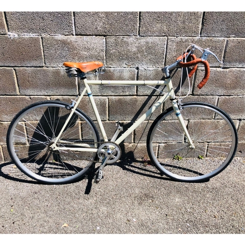 515 - Vintage Style Sloan racing Bicycle single gear with leather Aukmont saddle and Leather Handle Bars