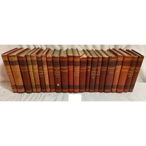 8 - 22 Volumes Charles Dickens Signature Edition. C. 1880's Chapman & Hall. Illustrated.