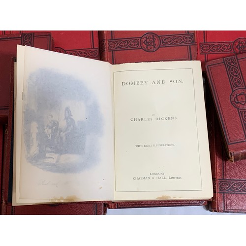 8 - 22 Volumes Charles Dickens Signature Edition. C. 1880's Chapman & Hall. Illustrated.