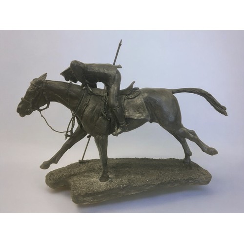 34 - Judy Boyt Sculpture of a WW1 Horse and Rider-