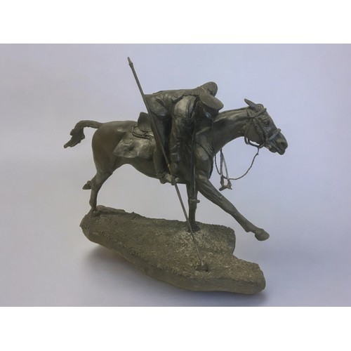 34 - Judy Boyt Sculpture of a WW1 Horse and Rider-