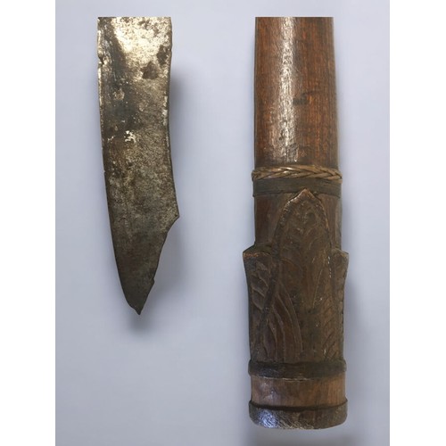 102 - Interesting Mixed lot to include Asian/Tribal Knife and Carved Wooden Sheath, Shaw Saville Line Case... 