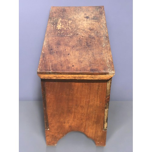 7 - Small Nice sized 19th Century Arch carved Chest.