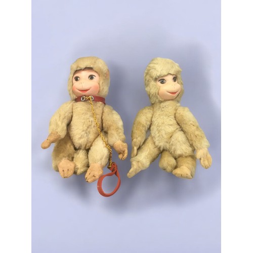 156 - 1960's Schuco Monkeys x 2 one with the Original Collar and Lead